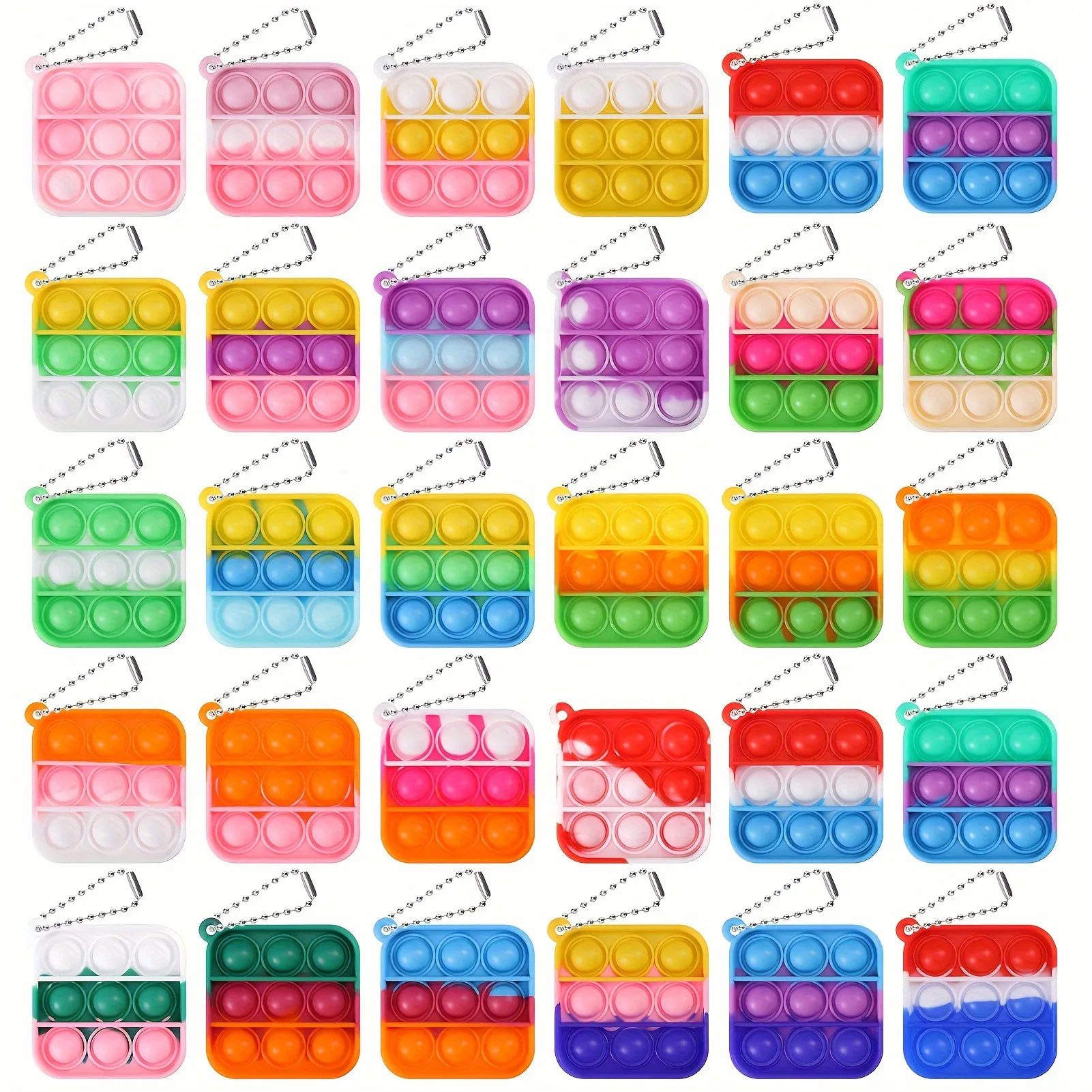 10/20/30/50PCS Anti Rodent Pioneer Finger Bubble Music Keychain Stress Relieving Keychain Pendant Rainbow Press Music Party
10/20/30/50PCS Anti Rodent Pioneer Finger Bubble Music Keychain Stress Relieving Keychain Pendant Rainbow Press Music Party