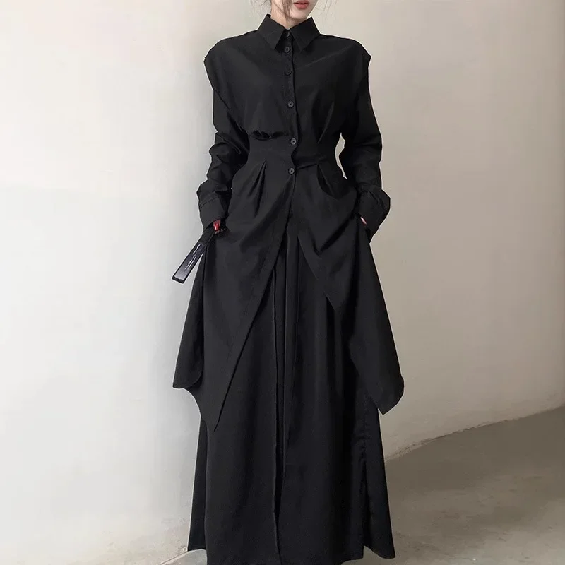 Niche Windbreaker Shirt for Men and Women Yamamoto Style Slit Waist Wide Leg Pants Long Shirt Skirt Slimming
Niche Windbreaker Shirt for Men and Women Yamamoto Style Slit Waist Wide Leg Pants Long Shirt Skirt Slimming