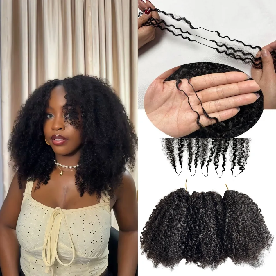 12A Высокое качество афро кудрявые вьющиеся вязанные крючком волосы невидимая простая установка без узлов предварительно разделенные перья маленькие спирали вьющийся стиль
12A Высокое качество афро кудрявые вьющиеся вязанные крючком волосы невидимая простая установка без узлов предварительно разделенные перья маленькие спирали вьющийся стиль