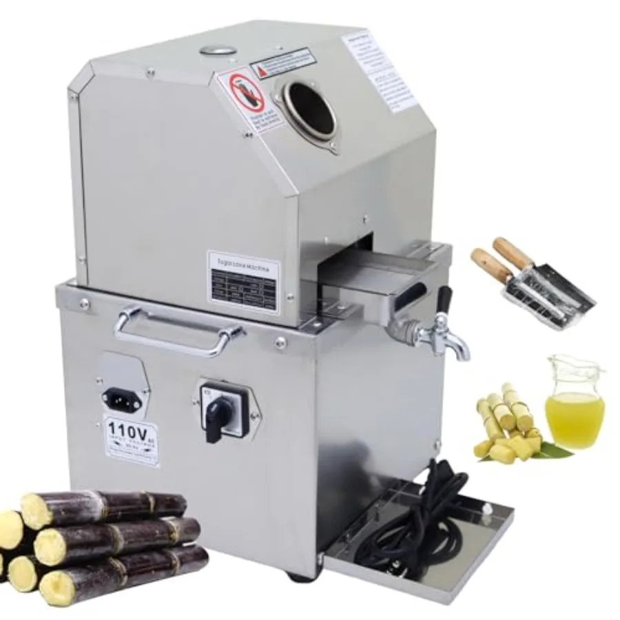 Electric Sugarcane Juicer 800W Sugar Cane Press Machine with 3 Stainless Steel Rollers 660lbs/h High Output Sugarcane Juice Ext
Electric Sugarcane Juicer 800W Sugar Cane Press Machine with 3 Stainless Steel Rollers 660lbs/h High Output Sugarcane Juice Ext