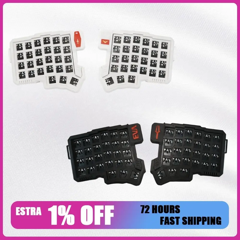 Silakka54 Split Keyboard Wired Ergonomics Custom Keyboard Adjustable Inclined Support Support Qmk/Vial Split Keyboard