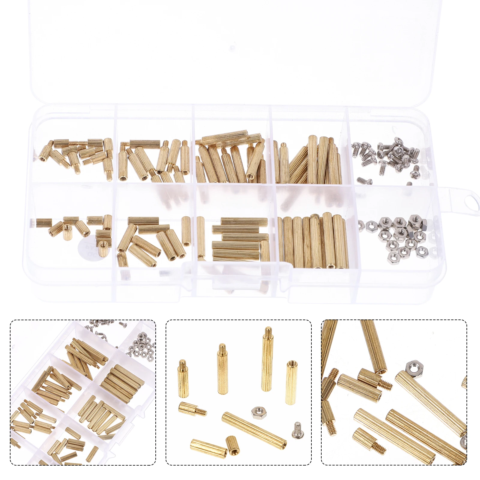120pcs M2 Computer Screws Brass St offs Laptop Motherboard St offs Circuit Board Kit Small Screws Deck Spacers
120pcs M2 Computer Screws Brass St offs Laptop Motherboard St offs Circuit Board Kit Small Screws Deck Spacers
