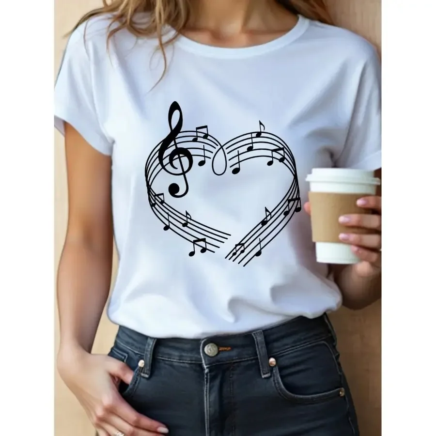 【New style】Wo Musical Heart Graphic Tee - Soft Stretch Everyday Shirt for Concerts Casual Outfits and Music Lovers - Machine Wa
【New style】Wo Musical Heart Graphic Tee - Soft Stretch Everyday Shirt for Concerts Casual Outfits and Music Lovers - Machine Wa