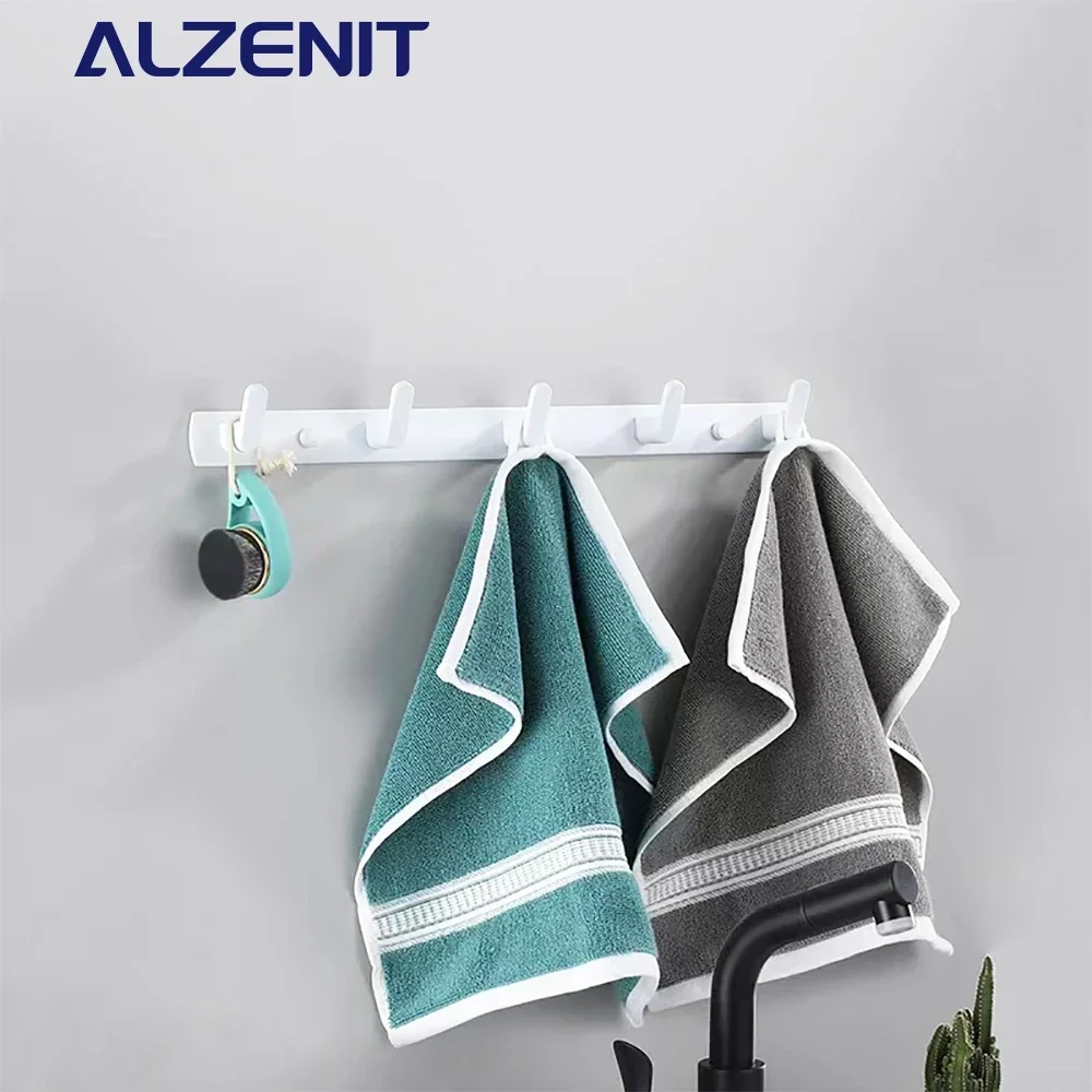 Coat Hook Towel Rack Space Aluminum White Hanger Kitchen Bedroom Wall Mounted Multifunctional Shelf Bathroom Accessories
Coat Hook Towel Rack Space Aluminum White Hanger Kitchen Bedroom Wall Mounted Multifunctional Shelf Bathroom Accessories
