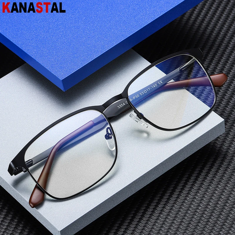 Men's Anti Blue Light Blocking Reading Glasses Business Computer Metal Square Half Eyeglasses Frame Male Prescription Eyewear
Men's Anti Blue Light Blocking Reading Glasses Business Computer Metal Square Half Eyeglasses Frame Male Prescription Eyewear