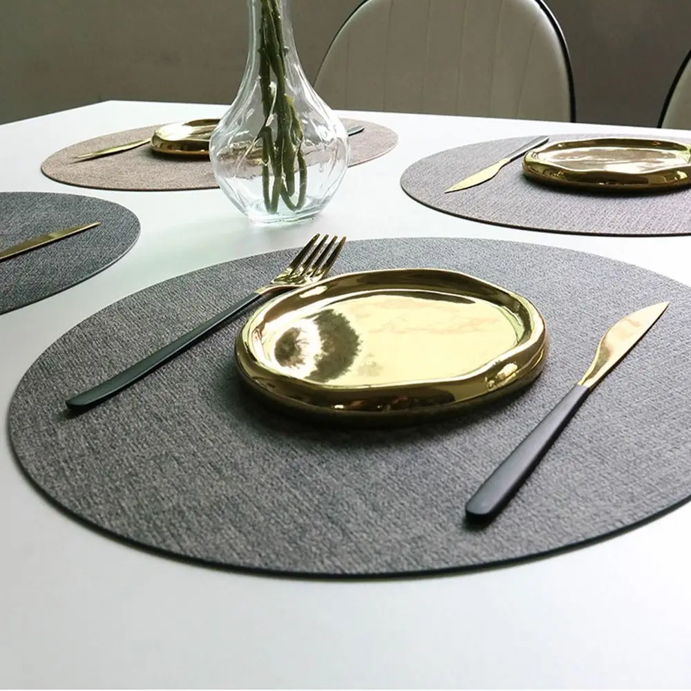 Oil-proof PVC Table Mat 33cm Large Round Placemat Non-Slip Washable Coaster Dining Table
Oil-proof PVC Table Mat 33cm Large Round Placemat Non-Slip Washable Coaster Dining Table
