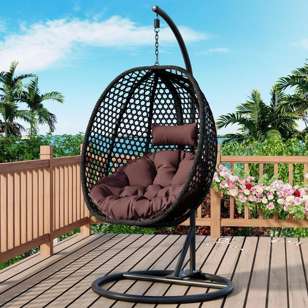 Egg Swing Chair with Stand,Hanging Egg Chair Indoor Outdoor,Hammock Hanging Basket Chair with Aluminum Steel Frame,Patio Egg Ch
Egg Swing Chair with Stand,Hanging Egg Chair Indoor Outdoor,Hammock Hanging Basket Chair with Aluminum Steel Frame,Patio Egg Ch