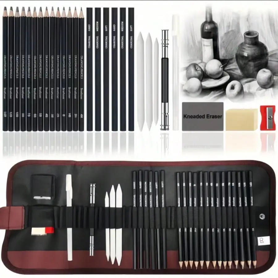 Drawing Pencils Sketch Set – 29-Piece Professional Graphite & Charcoal Art Supplies for School
Drawing Pencils Sketch Set – 29-Piece Professional Graphite & Charcoal Art Supplies for School