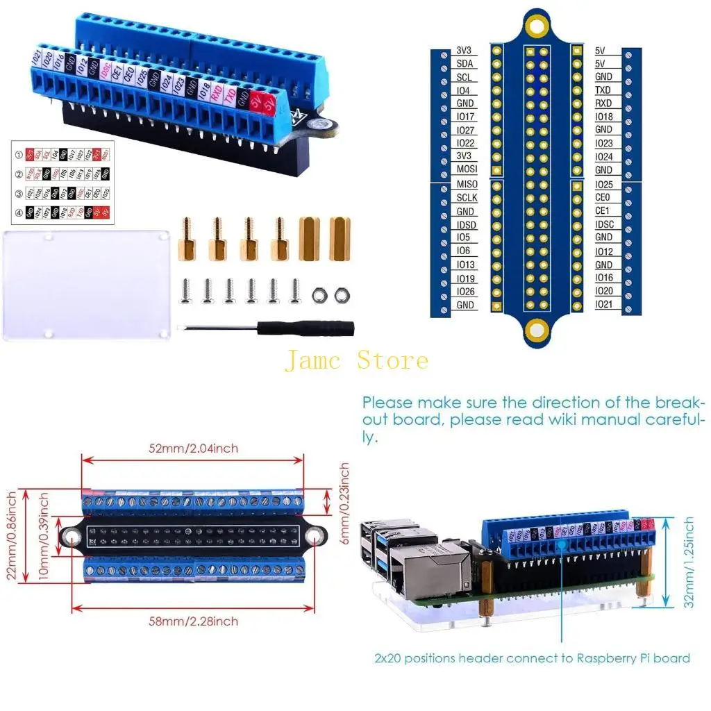 Коммутационная плата модуля винтовой клеммной колодки LX0B для Micro GPIO
Коммутационная плата модуля винтовой клеммной колодки LX0B для Micro GPIO