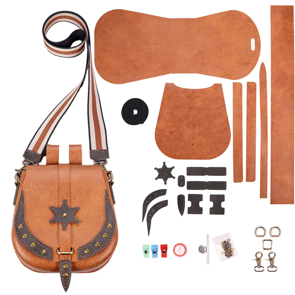 Punk Rivet Decor Crossbody Bag DIY Kit Faux Leather Material Set for Handmade Shoulder Bag Craft Making
Punk Rivet Decor Crossbody Bag DIY Kit Faux Leather Material Set for Handmade Shoulder Bag Craft Making