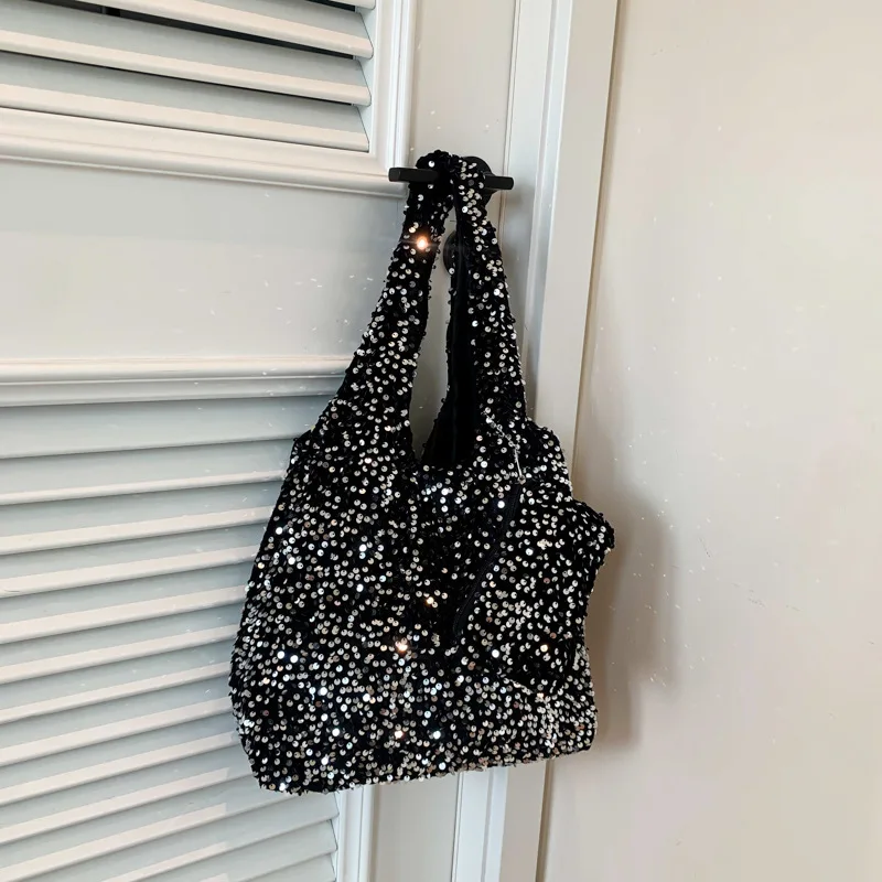 Женская сумка-тоут с пайетками, модная сумка-хобо, сумка на плечо для работы, путешествий и шопинга
Женская сумка-тоут с пайетками, модная сумка-хобо, сумка на плечо для работы, путешествий и шопинга