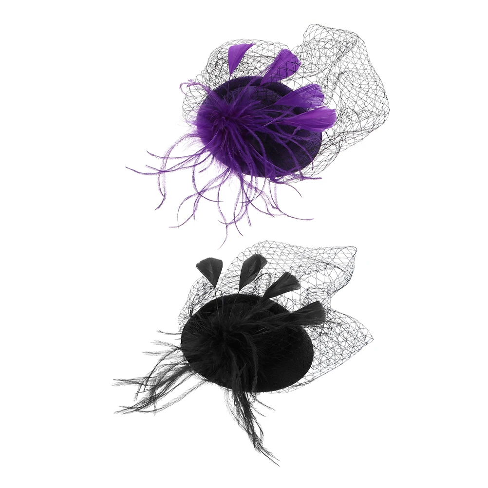 2 Pcs Hat Mesh Headband Fascinator Veil Elegant Tea Party Hats Headbands Bridal with Girl Banquet Headwear
2 Pcs Hat Mesh Headband Fascinator Veil Elegant Tea Party Hats Headbands Bridal with Girl Banquet Headwear