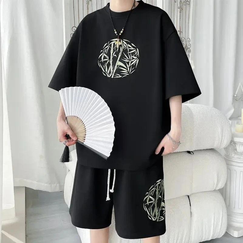 Chinese Style Summer New Men Plus Size Casual Fashion Loose Short Sleeve Shorts Set
Chinese Style Summer New Men Plus Size Casual Fashion Loose Short Sleeve Shorts Set