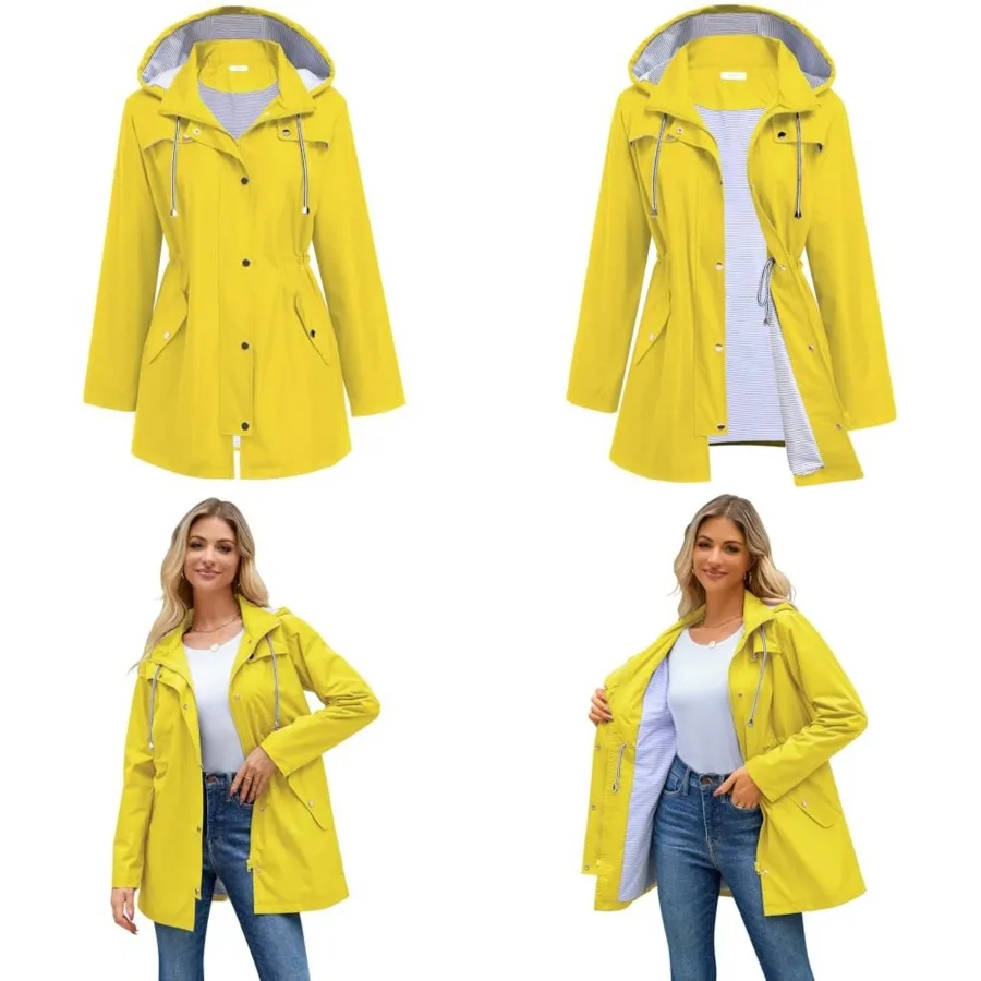 Hount Women Rain Jacket Lightweight Waterproof Raincoat Lined Outdoor Hooded Windbreaker Trench Coat
Hount Women Rain Jacket Lightweight Waterproof Raincoat Lined Outdoor Hooded Windbreaker Trench Coat
