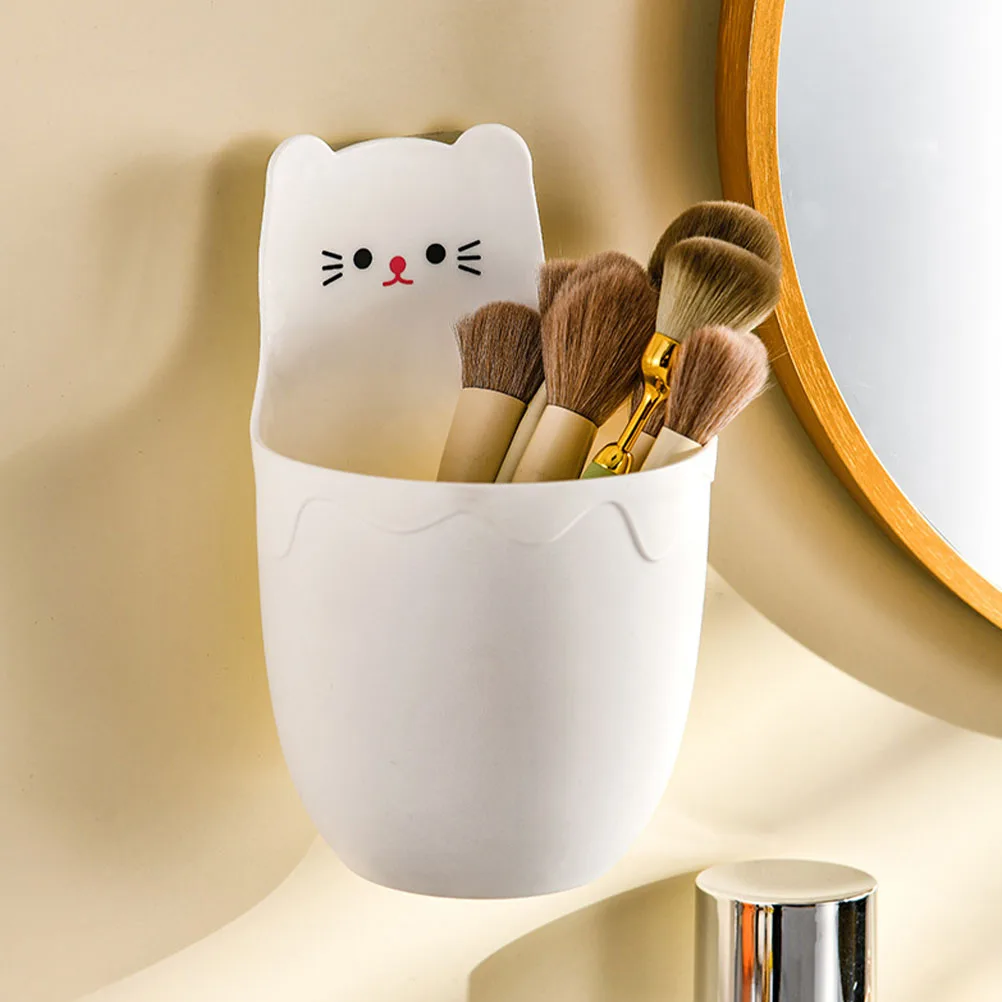 Wall Mounted Storage Tube White Small Cute Cat Design Premium PP Material Desk Side Hanging Organizer Kids Stationery
Wall Mounted Storage Tube White Small Cute Cat Design Premium PP Material Desk Side Hanging Organizer Kids Stationery