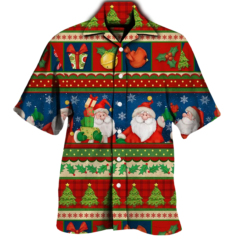 Men's Short Sleeved Shirt, Cuban Hawaiian Christmas Shirt, 3D Printed Clothing, Summer Top, 2023
Men's Short Sleeved Shirt, Cuban Hawaiian Christmas Shirt, 3D Printed Clothing, Summer Top, 2023