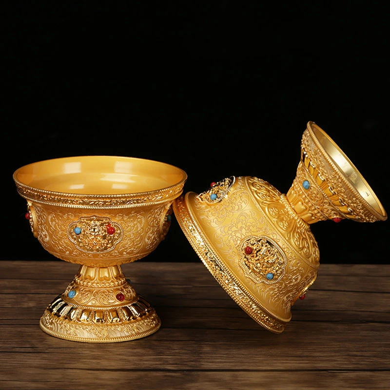 Golden Engraving Buddhism Bowl Alloy Tibetan Tantric Holy Water Cup 10cm Large Size Buddhist Bowl Gift Indoor Desktop Decorative
Golden Engraving Buddhism Bowl Alloy Tibetan Tantric Holy Water Cup 10cm Large Size Buddhist Bowl Gift Indoor Desktop Decorative
