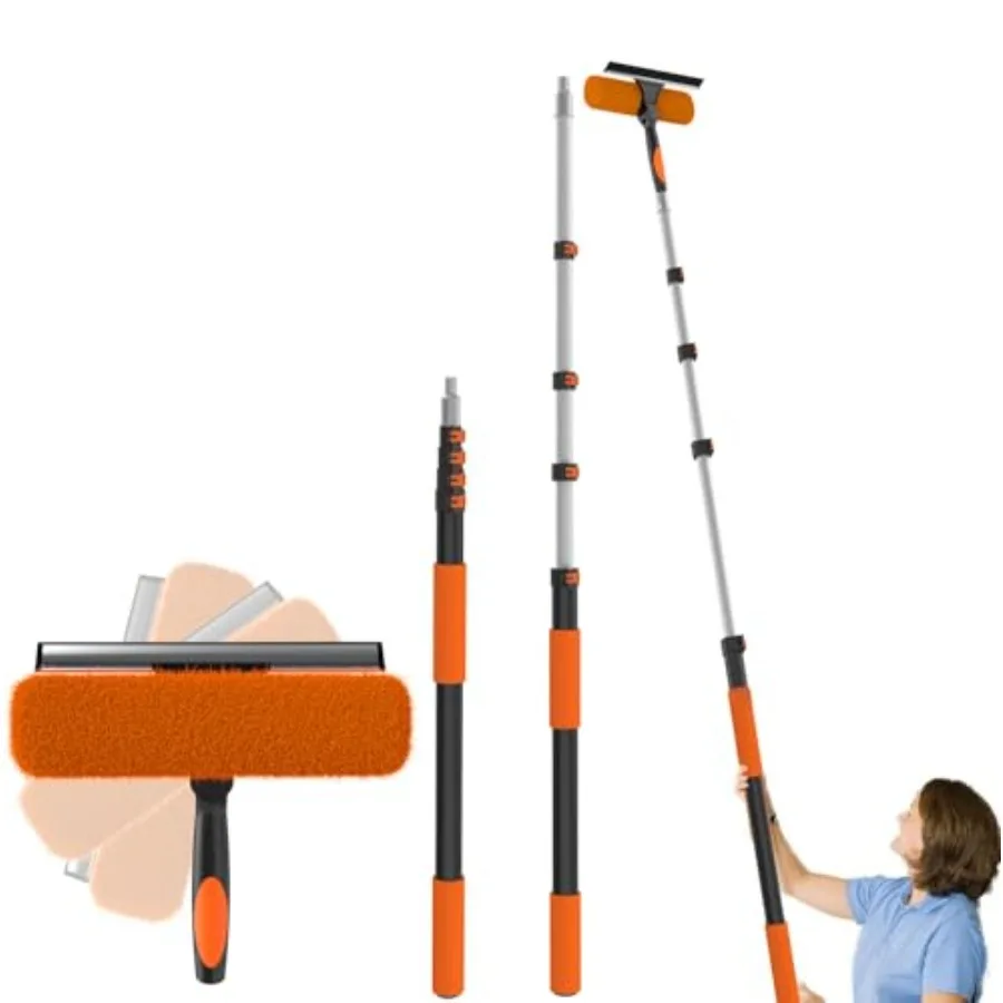 26Ft High Reach Squeegee for Window Cleaning Kit with 5 to 20 Foot Extension Pole, Extendable Window Cleaner Squeegee, Telescop
26Ft High Reach Squeegee for Window Cleaning Kit with 5 to 20 Foot Extension Pole, Extendable Window Cleaner Squeegee, Telescop