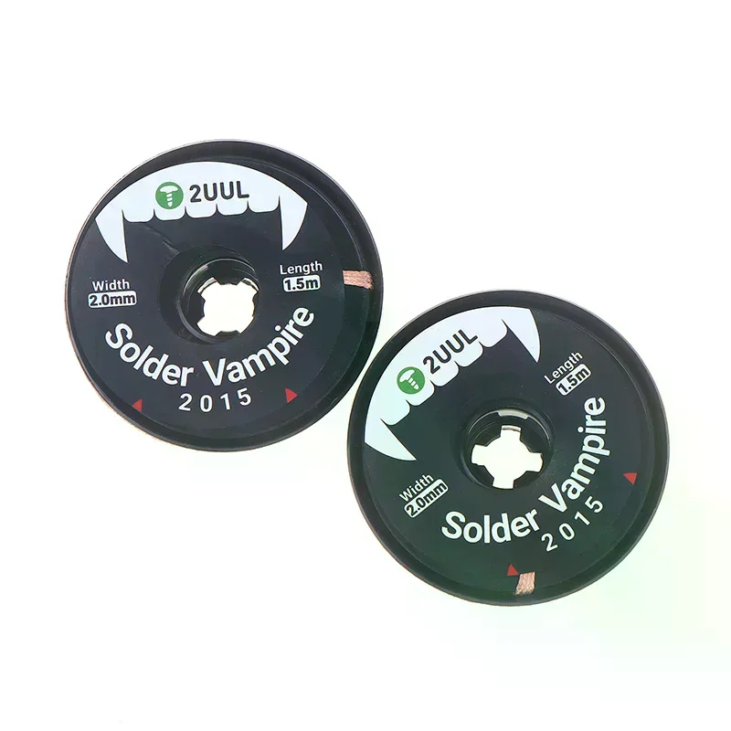 2UUL DW16 2015, ультра высокая плотность, припой, плетеный фитиль для распайки вампира, отдельный пакет для материнской платы, печатные платы, инструменты для пайки BGA
2UUL DW16 2015, ультра высокая плотность, припой, плетеный фитиль для распайки вампира, отдельный пакет для материнской платы, печатные платы, инструменты для пайки BGA