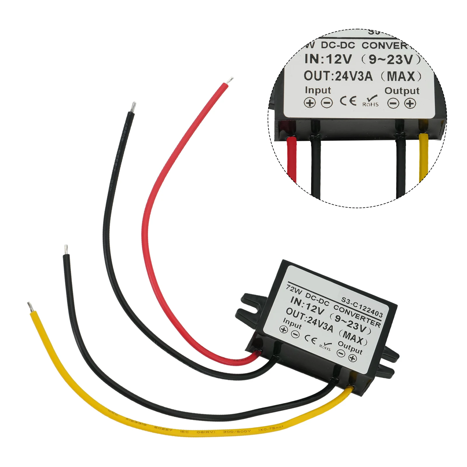 3A Power Converter 12V To 24V Converter 74*74*32mm 12v To 24v Voltage Regulator Voltage Regulator 9-23V DC 95 Plastic
3A Power Converter 12V To 24V Converter 74*74*32mm 12v To 24v Voltage Regulator Voltage Regulator 9-23V DC 95 Plastic