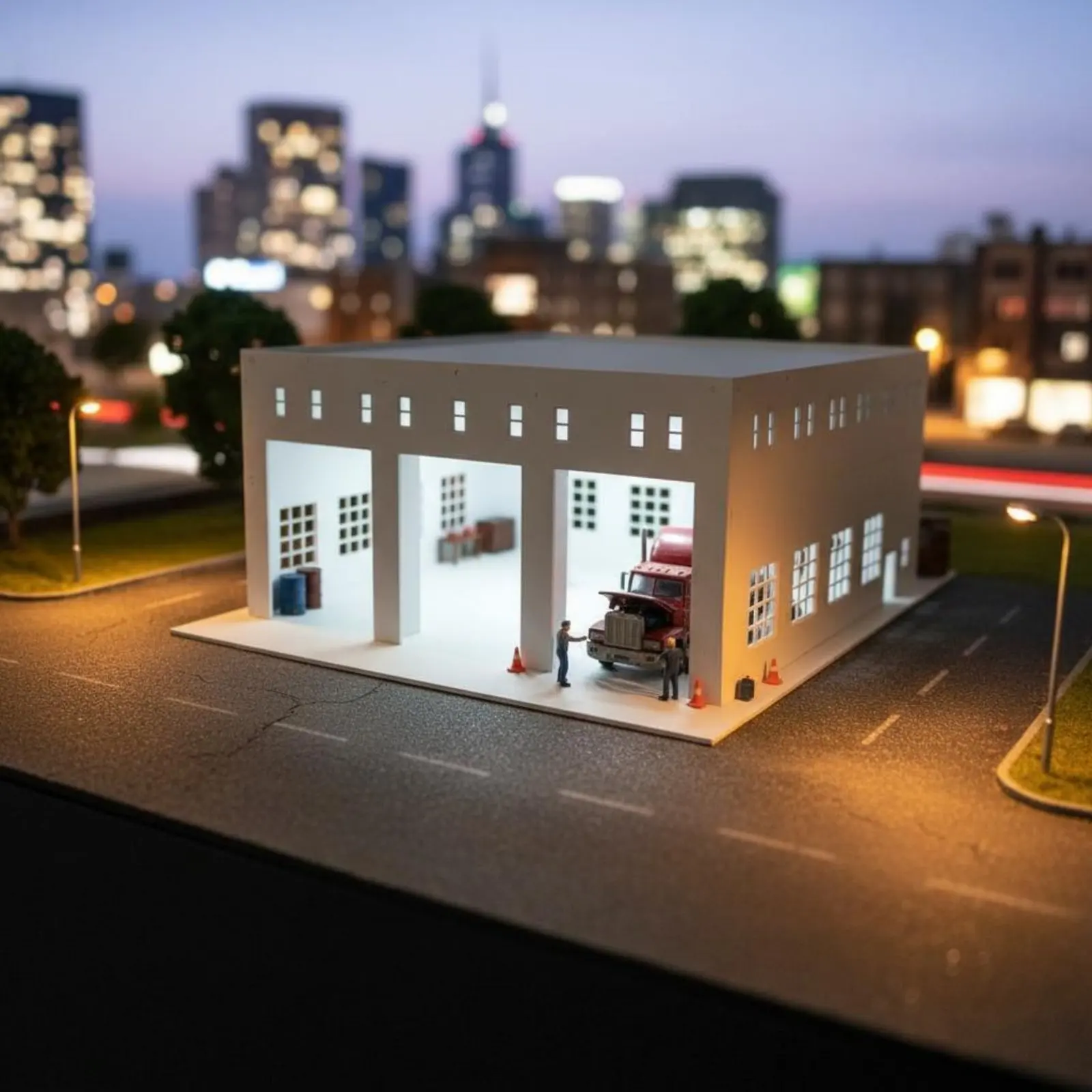Double Decker Bus Workshop Display Scene Display Truck Garage Model for Collectors
Double Decker Bus Workshop Display Scene Display Truck Garage Model for Collectors