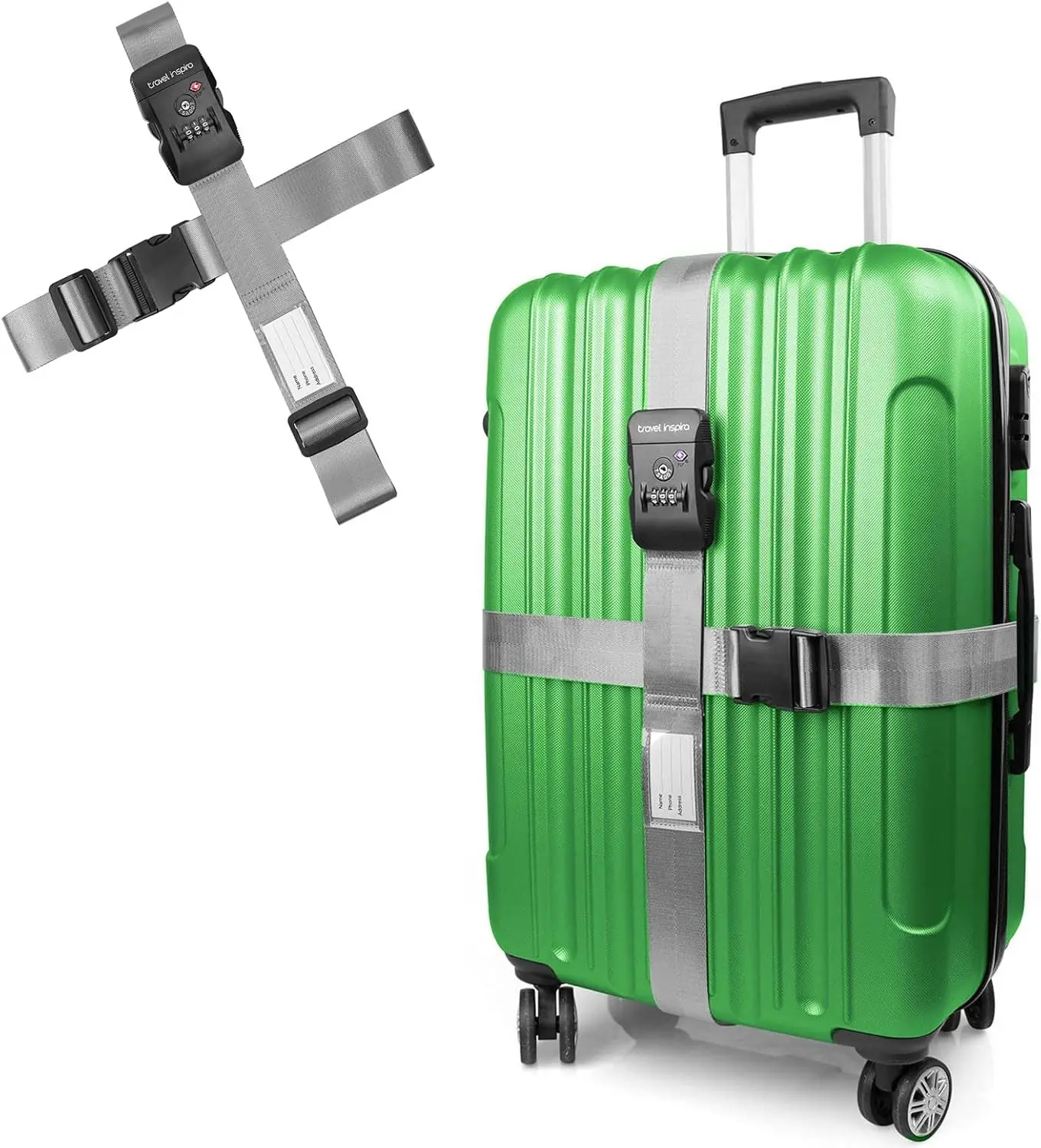 Регулируемые ремни для багажа, одобренные TSA, с 3-позиционным замком и быстросъемной пряжкой, серые
Регулируемые ремни для багажа, одобренные TSA, с 3-позиционным замком и быстросъемной пряжкой, серые