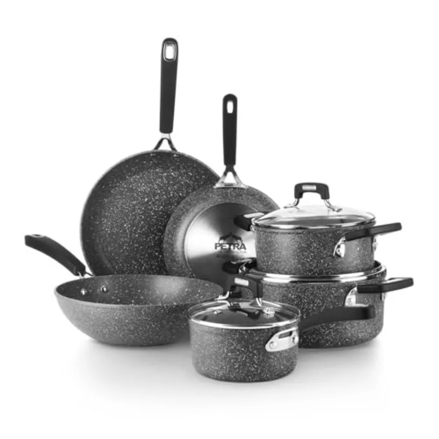 9Pcs Cookware set Nonstick Induction ready Aluminum cookware set with glass lids Frying Pans and Casseroles PFOA free
9Pcs Cookware set Nonstick Induction ready Aluminum cookware set with glass lids Frying Pans and Casseroles PFOA free