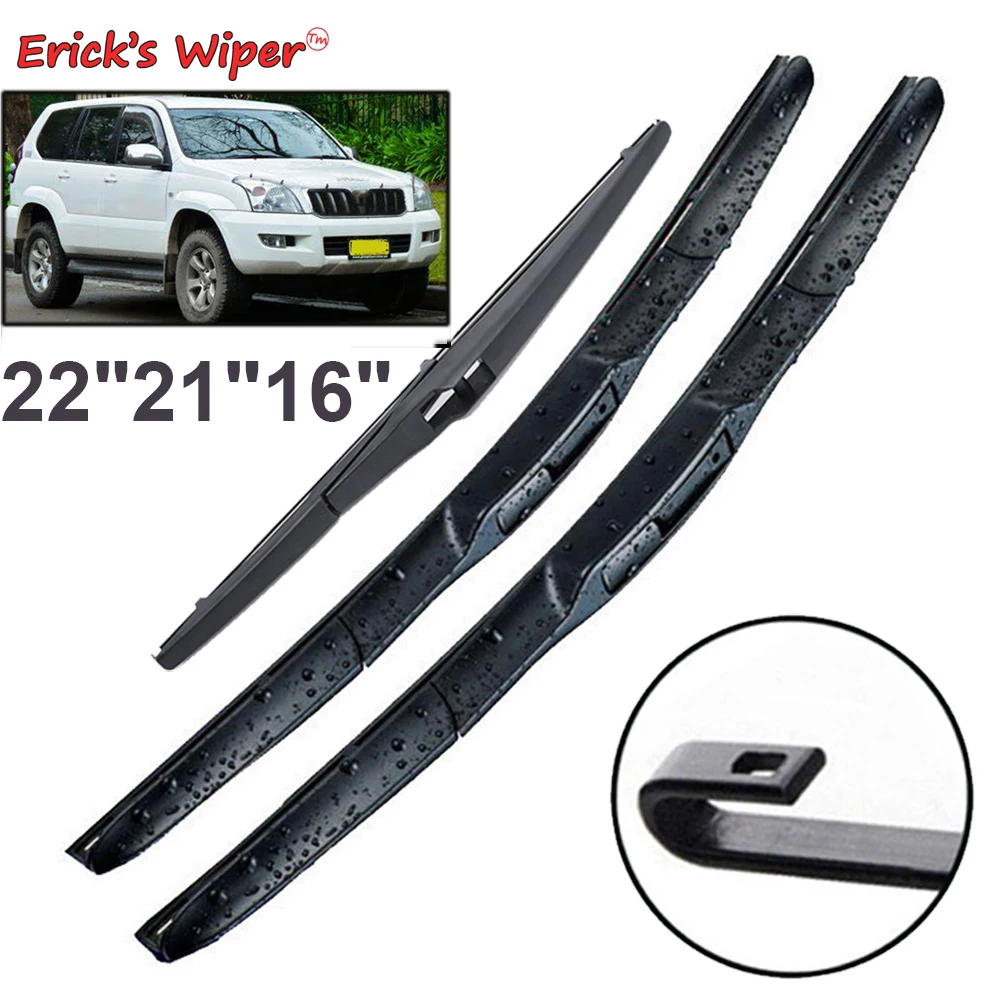 Erick's Wiper Front & Rear Wiper Blades Set For Toyota Prado 120 J120 2002 - 2009 Windshield Windscreen Window Brush 22"+21"+16"
Erick's Wiper Front & Rear Wiper Blades Set For Toyota Prado 120 J120 2002 - 2009 Windshield Windscreen Window Brush 22"+21"+16"
