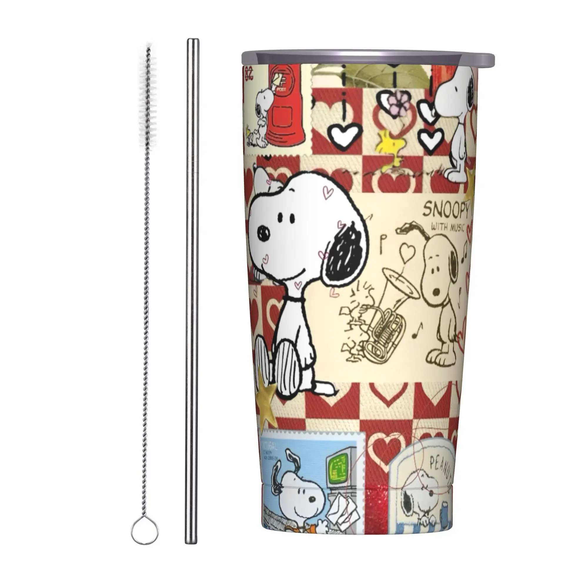 Стакан Snoopy с соломой, кружка из нержавеющей стали с двойными стенками, вакуумная изоляция для холода или горячего, 20 унций
Стакан Snoopy с соломой, кружка из нержавеющей стали с двойными стенками, вакуумная изоляция для холода или горячего, 20 унций