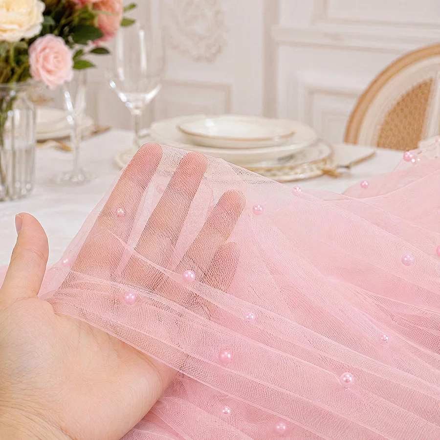 80x300cm Pearl Mesh Tulle Wedding Table Runner Bridal Veil Flower Bouquet Wrapping DIY Clothing Crafts Party Backdrop Decoration
80x300cm Pearl Mesh Tulle Wedding Table Runner Bridal Veil Flower Bouquet Wrapping DIY Clothing Crafts Party Backdrop Decoration