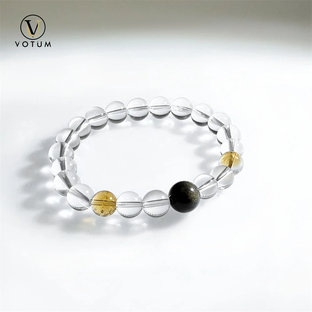 Votum Natural Citrine Obsidian Clear Quartz Bracelet for Women Men Yoga Crystal Beaded Healing Bracelets Stone Gift Jewelry
Votum Natural Citrine Obsidian Clear Quartz Bracelet for Women Men Yoga Crystal Beaded Healing Bracelets Stone Gift Jewelry