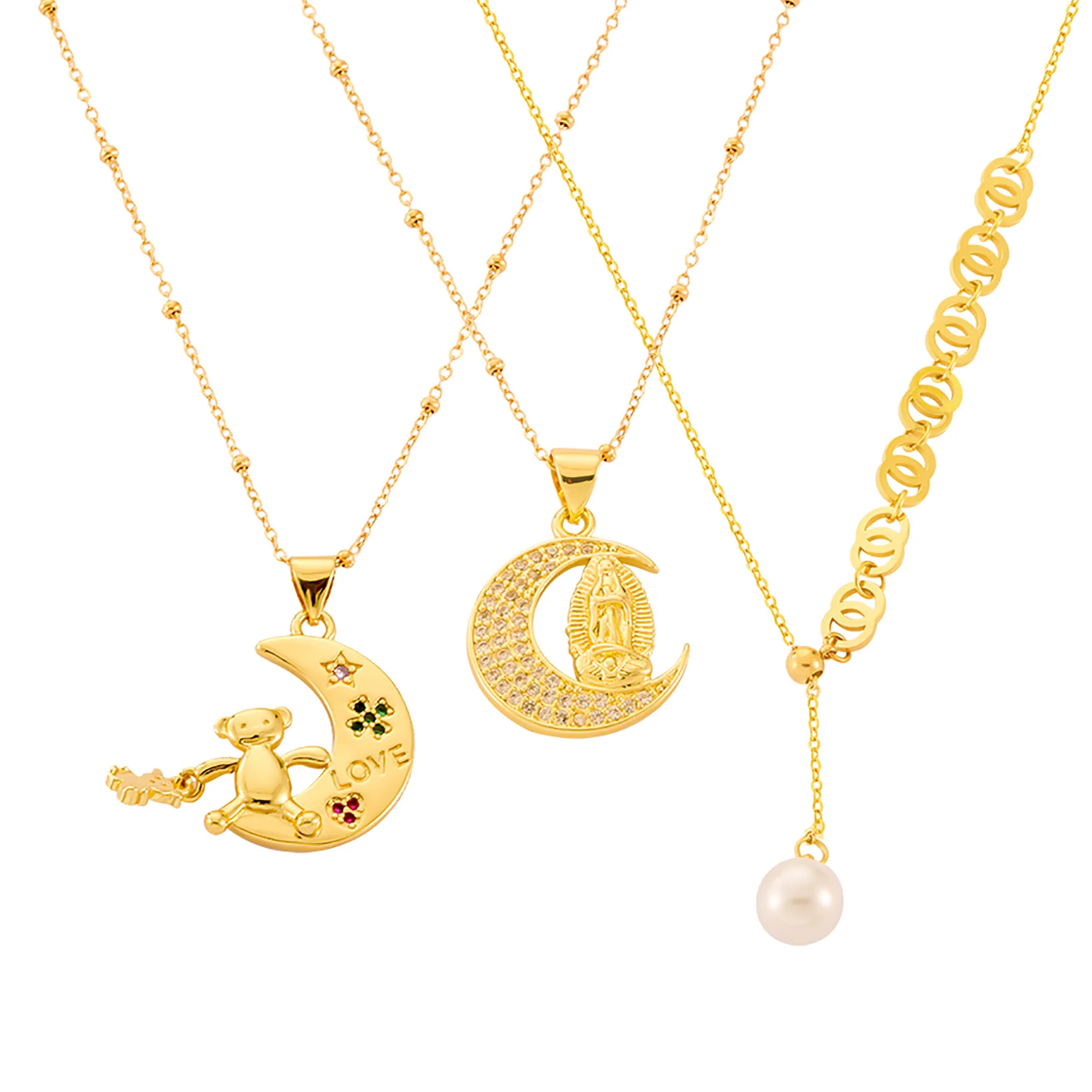 New Fashion zircon Pendant Necklace Elegant luxury titanium steel gold-plated jewelry
New Fashion zircon Pendant Necklace Elegant luxury titanium steel gold-plated jewelry