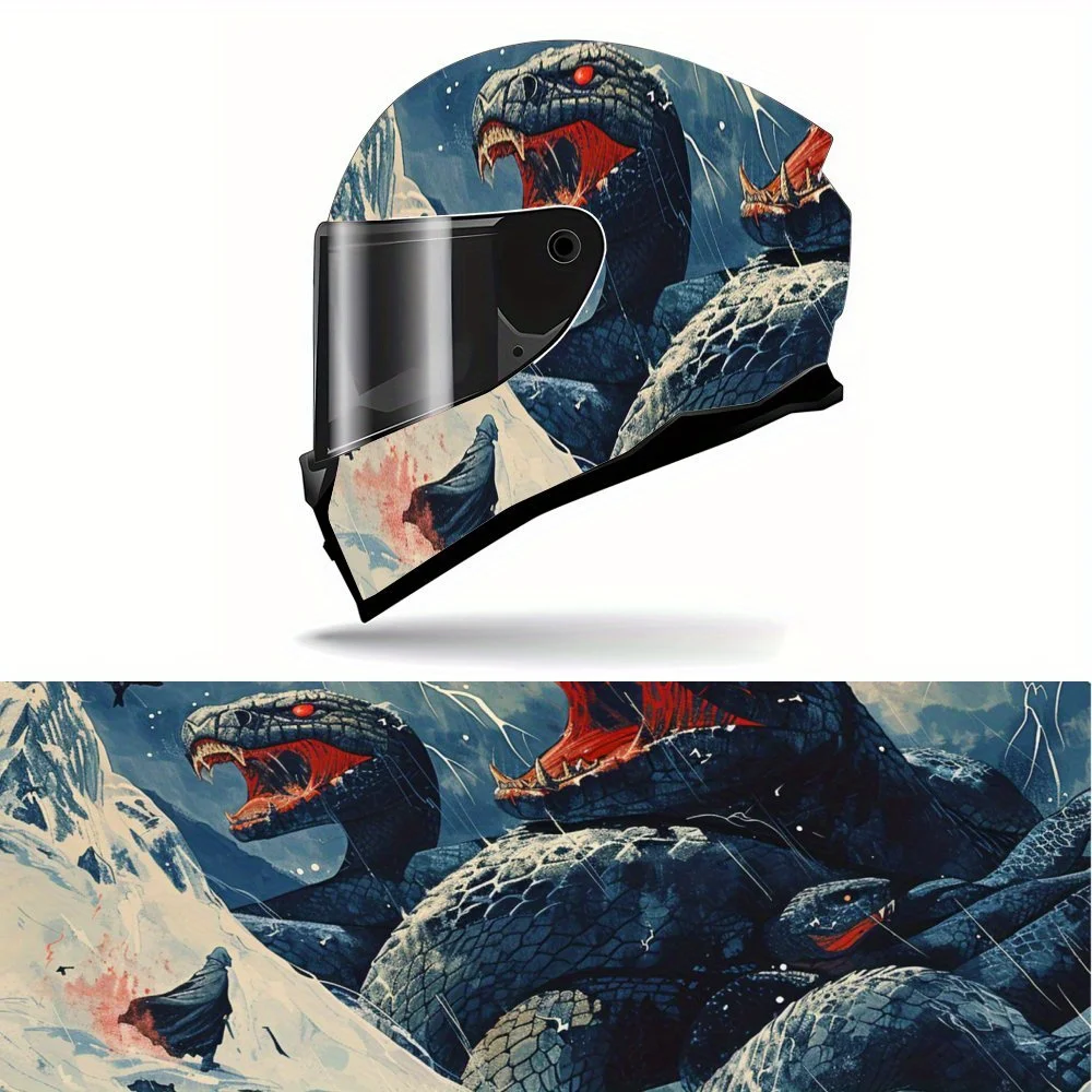 Full Face Multi-Headed Serpents pattern Helmet Decals - Durable and Waterproof PVC, self-adhesive Motorcycle Racing Helmet Aesth
Full Face Multi-Headed Serpents pattern Helmet Decals - Durable and Waterproof PVC, self-adhesive Motorcycle Racing Helmet Aesth