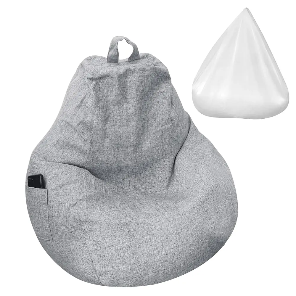 Bean Bag Chair Cover (No Filler), Upgrade Stuffed Animal Storage Bean Bag Chair Cover, Washable Cotton Linen Zipper Beanbag
Bean Bag Chair Cover (No Filler), Upgrade Stuffed Animal Storage Bean Bag Chair Cover, Washable Cotton Linen Zipper Beanbag