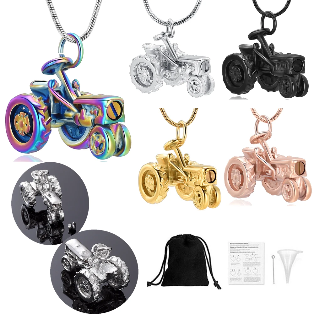 Tractors Cremation Pendant Small Urns for Human/Pet Ashes Keepsake Urn Necklace Stainless Steel Customize Ashes Jewelry
Tractors Cremation Pendant Small Urns for Human/Pet Ashes Keepsake Urn Necklace Stainless Steel Customize Ashes Jewelry