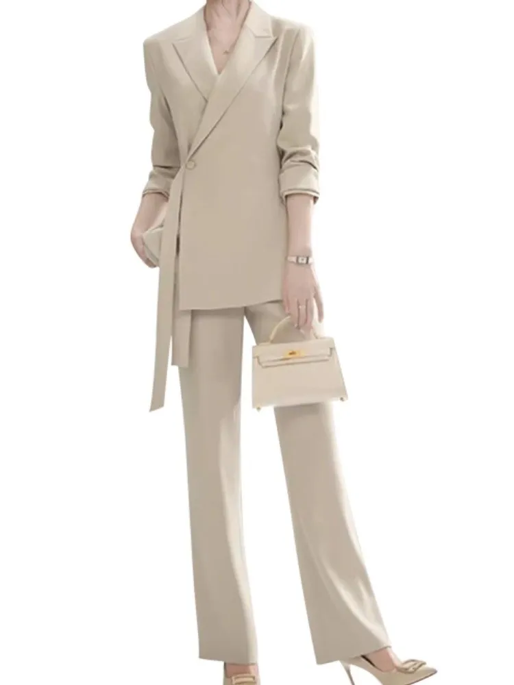 Women Business Elegant Casual Blazer Pantsuit Vintage Chic Jackets Coat Straight Pants Two Pieces Set Office Ladies Trousers Sui
Women Business Elegant Casual Blazer Pantsuit Vintage Chic Jackets Coat Straight Pants Two Pieces Set Office Ladies Trousers Sui