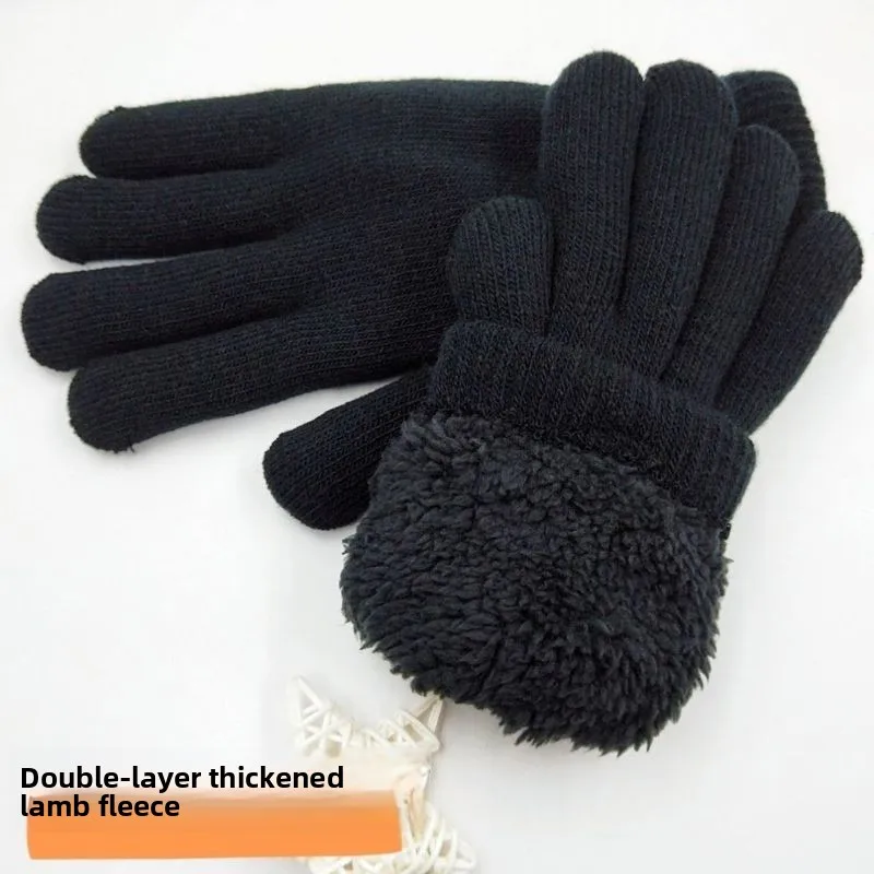 Thickened Double Layer Knitted Fleece Lined Winter Gloves Men Women Outdoor Warm Vehicle Riding Cold Resistant Gloves
Thickened Double Layer Knitted Fleece Lined Winter Gloves Men Women Outdoor Warm Vehicle Riding Cold Resistant Gloves