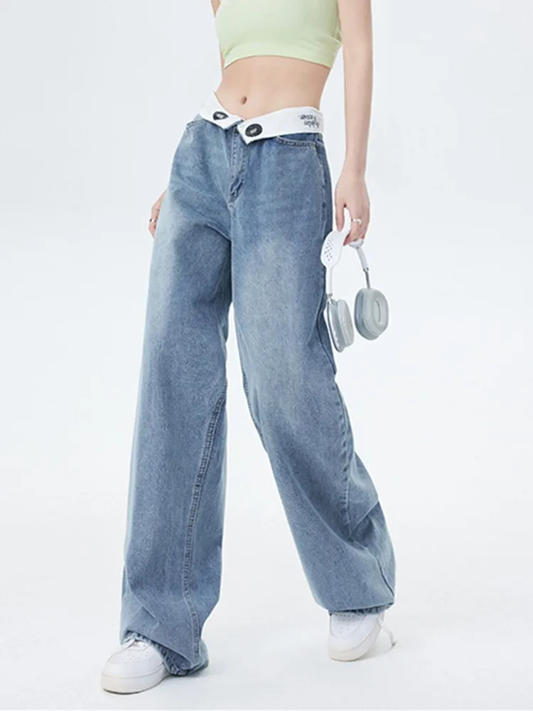 GUUZYUVIZ Vintage Blue Jeans Woman Summer High Waist Loose Straight Wide Leg Denim Pants 
GUUZYUVIZ Vintage Blue Jeans Woman Summer High Waist Loose Straight Wide Leg Denim Pants