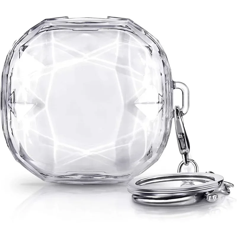 Suitable for Samsung Galaxy BudsLive/Pro/2/2Pro/Fe headphone protective case with transparent diamond pattern and keychain
Suitable for Samsung Galaxy BudsLive/Pro/2/2Pro/Fe headphone protective case with transparent diamond pattern and keychain