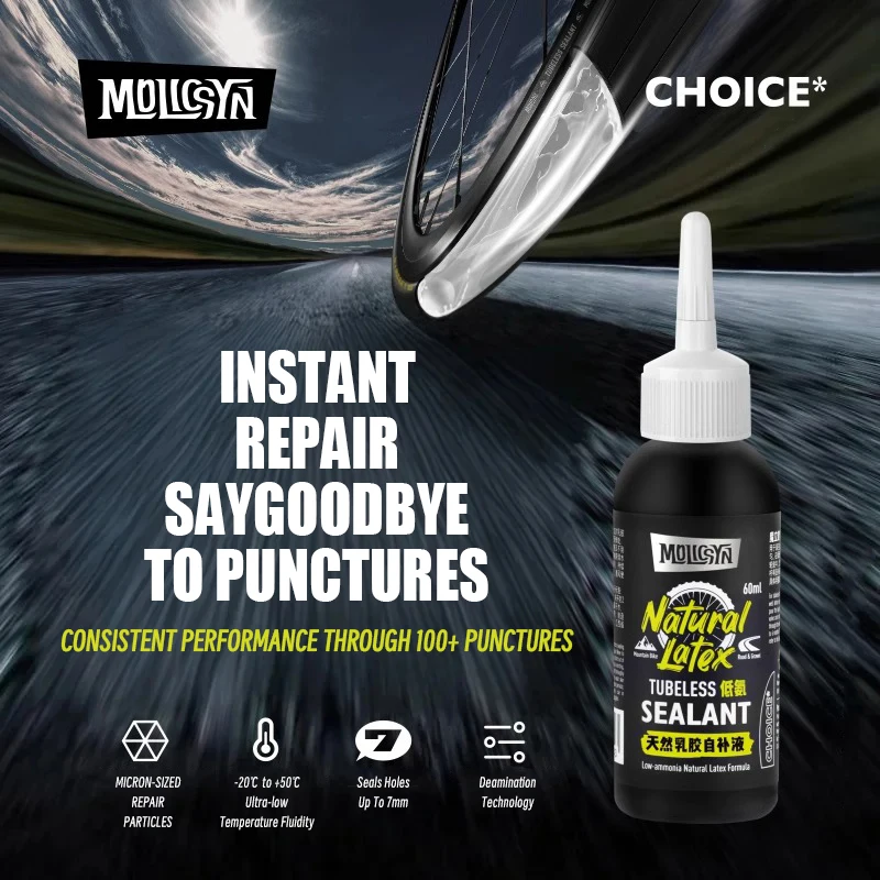 MolicSYN Tubeless Tire Sealant Bike Latex Self-Sealing Fluid MTB Road Bicycle Puncture Repair Anti-Leak 60-1000ml
MolicSYN Tubeless Tire Sealant Bike Latex Self-Sealing Fluid MTB Road Bicycle Puncture Repair Anti-Leak 60-1000ml