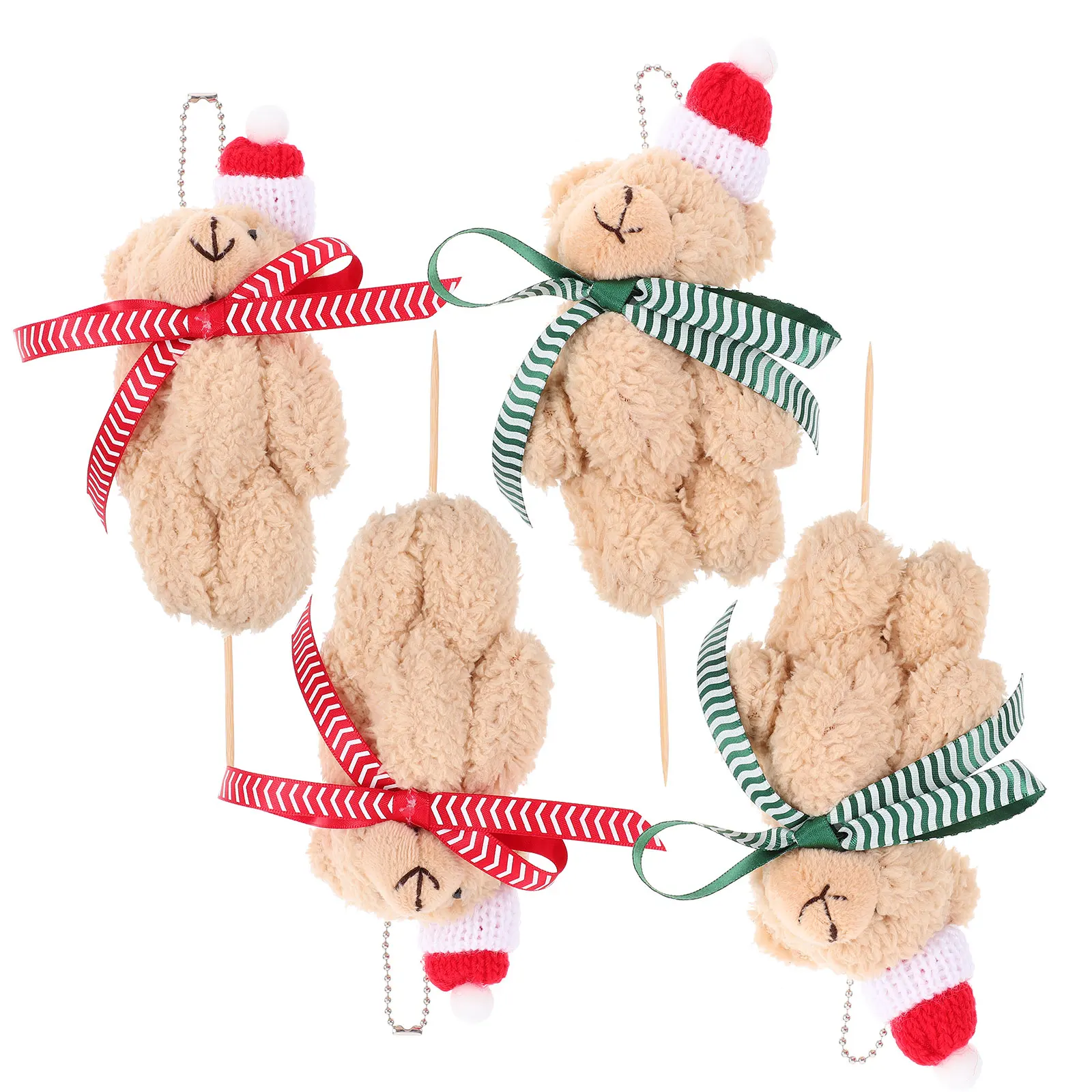 4 Pcs Christmas Decoration Ornaments Red White Ribbon Bear Holiday Party Favors Gifts Stuffed Animals
4 Pcs Christmas Decoration Ornaments Red White Ribbon Bear Holiday Party Favors Gifts Stuffed Animals