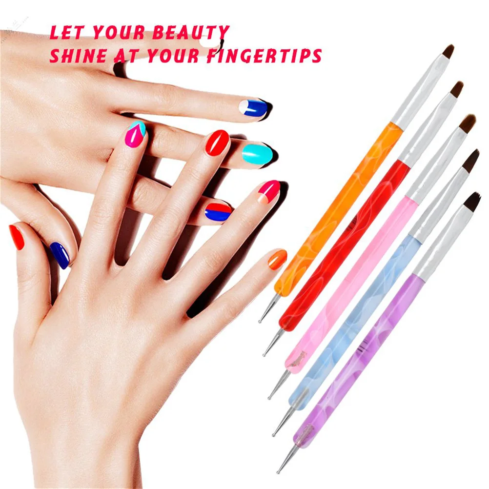 5 PCS Nail Art Drill Pen Brush Tools Paint Brushes for Gel Polish Builder Pens Double Ended
5 PCS Nail Art Drill Pen Brush Tools Paint Brushes for Gel Polish Builder Pens Double Ended