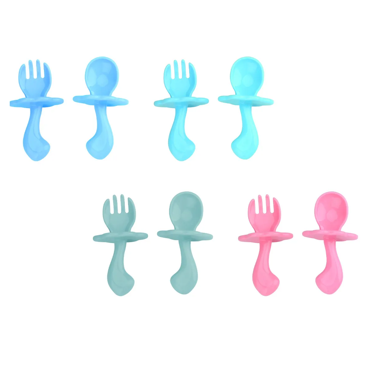 4Set Baby Spoon Fork Set Training Spork for Infants Ergonomic Non-Slip Grip Smooth Edges Dishwasher Safe Lake Green Macaron
4Set Baby Spoon Fork Set Training Spork for Infants Ergonomic Non-Slip Grip Smooth Edges Dishwasher Safe Lake Green Macaron