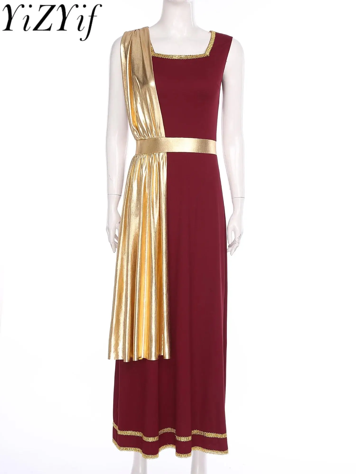 Halloween Ancient Greek Roman Toga Princess Tunic Dress Female Sleeveless Deity Queen Drape Robe Toga for Carnival Festival Robe
Halloween Ancient Greek Roman Toga Princess Tunic Dress Female Sleeveless Deity Queen Drape Robe Toga for Carnival Festival Robe