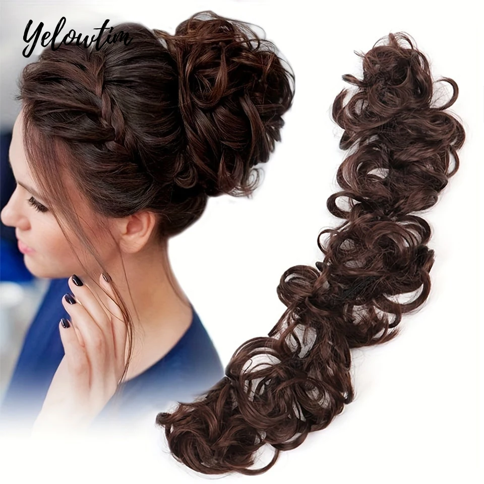 YELOWTIM Synthetic Women Chignon Messy Hair Bun Scrunchy Hair Bun Rubber Band Hairband Hairpiece Updo Chignon Donut Roller
YELOWTIM Synthetic Women Chignon Messy Hair Bun Scrunchy Hair Bun Rubber Band Hairband Hairpiece Updo Chignon Donut Roller