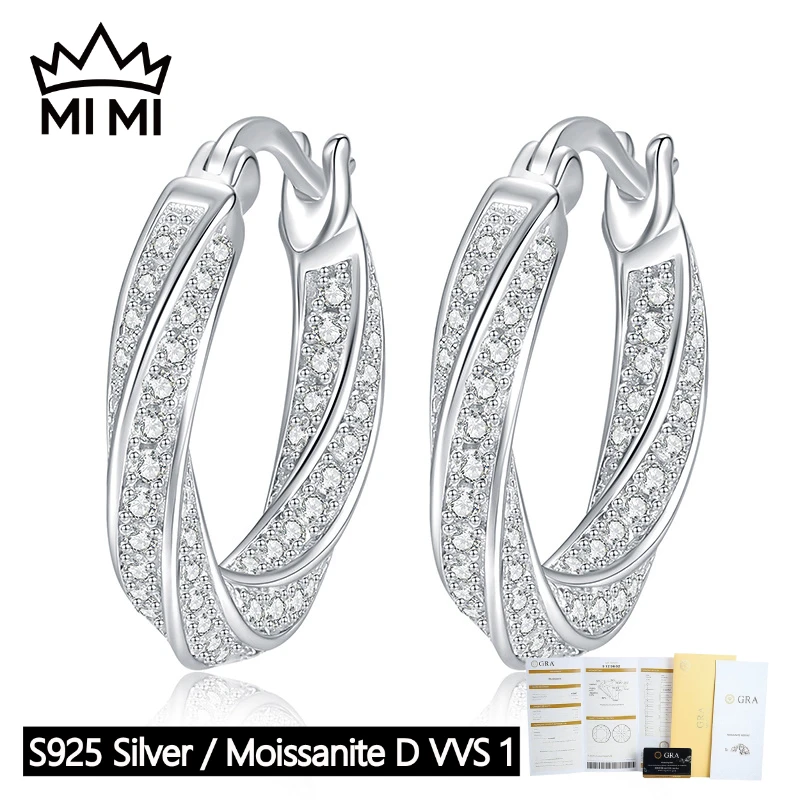 MI MI 925 Sterling Silver GRA Certified 1.3 CT Full Moissanite Mobius Twist Stud Earrings with Gift Box
MI MI 925 Sterling Silver GRA Certified 1.3 CT Full Moissanite Mobius Twist Stud Earrings with Gift Box