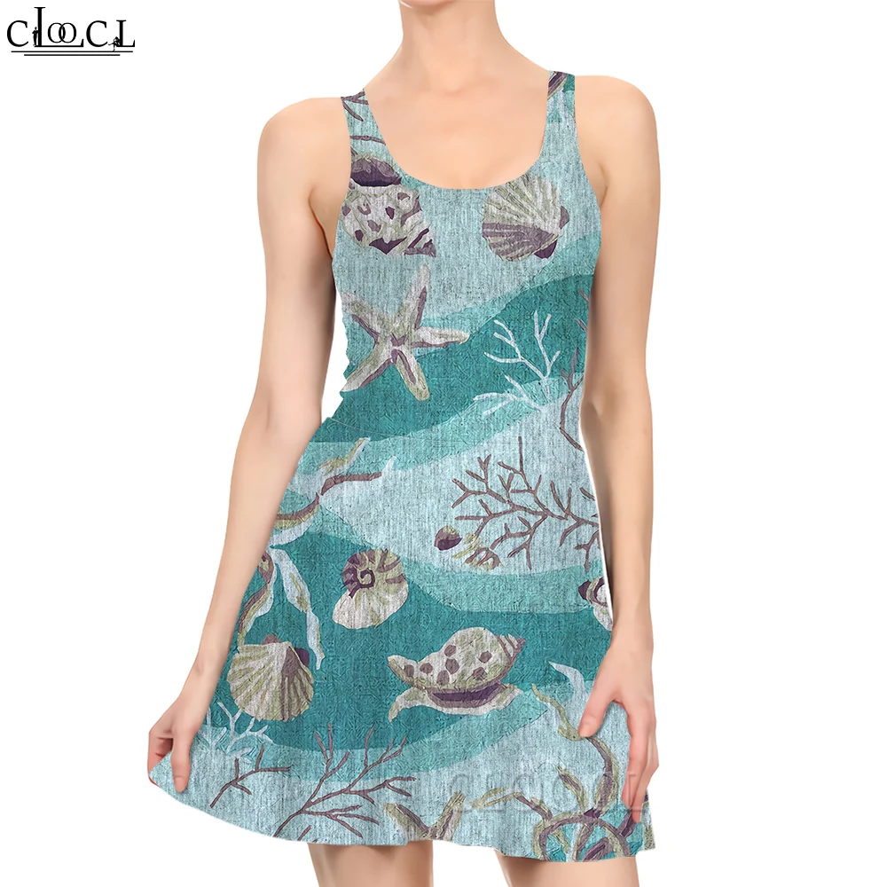 CLOOCL Fashion Women Mini Dress Underwater World Pattern 3D Printing for Summer Female Sleeveless Short Dresses Casual Style
CLOOCL Fashion Women Mini Dress Underwater World Pattern 3D Printing for Summer Female Sleeveless Short Dresses Casual Style