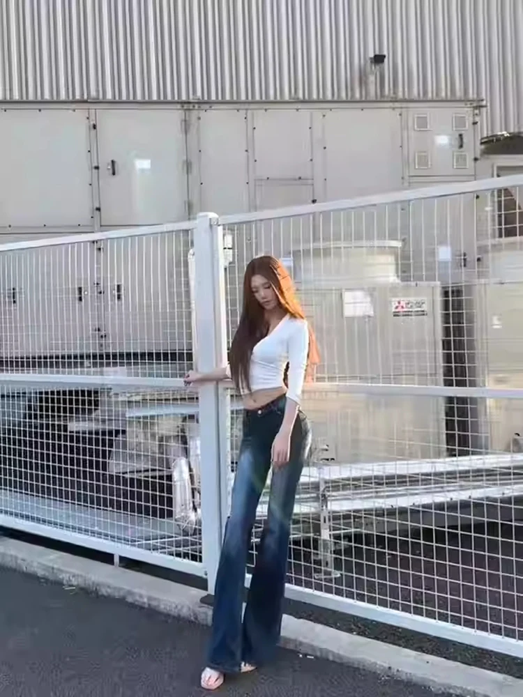 Blue Low Waist Elastic Denim Jeans Women Slimming Boo Lifting Micro Flared Floor-Length Pants with Hip Padding Casual Sle
Blue Low Waist Elastic Denim Jeans Women Slimming Boo Lifting Micro Flared Floor-Length Pants with Hip Padding Casual Sle