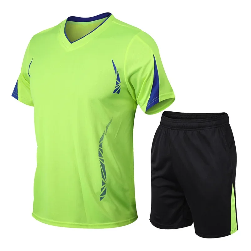 Sports suit men's summer fitness short-sleeved T-shirt men's quick-drying clothes running loose casual sportswear large size
Sports suit men's summer fitness short-sleeved T-shirt men's quick-drying clothes running loose casual sportswear large size