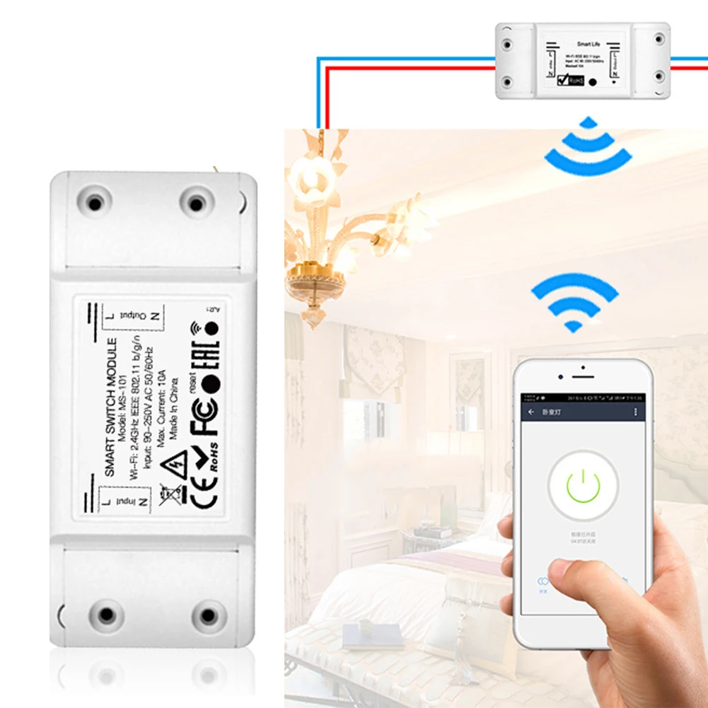 Умный Wi-Fi выключатель света 10А для экосистемы Tuya с однополюсным монтажом и таймером по расписанию включения/выключения
Умный Wi-Fi выключатель света 10А для экосистемы Tuya с однополюсным монтажом и таймером по расписанию включения/выключения